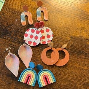 Colorful teacher inspo earrings